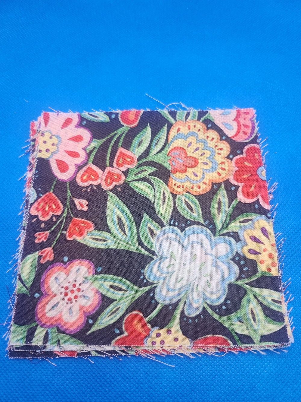 6 4.75 Inch Floral Cotton Fabric Squares
